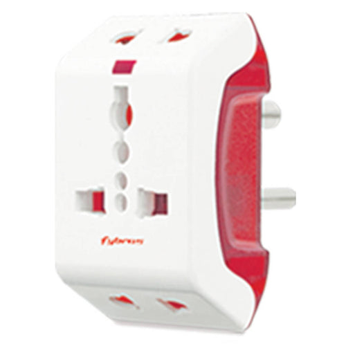 Fybros Zine Oreo 3 Pin Travel Universal Multi Plug With Surge Protector & Indicator V 3021 
