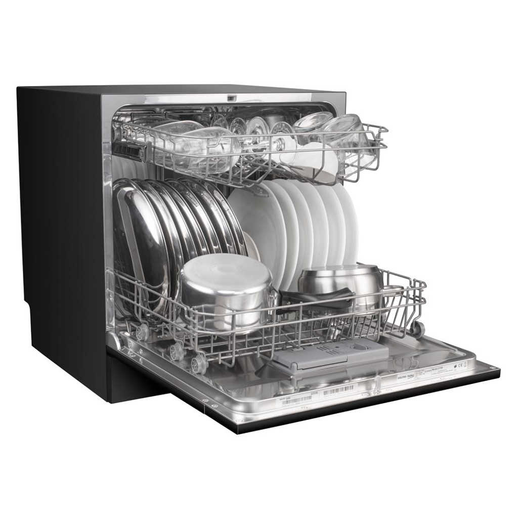 Voltas Beko 8 PS Portable Countertop Dishwasher Black DT8B