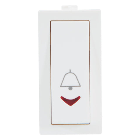 Indoasian Elvira 1Module Bell Push Switch With Indicator 6A 800110 