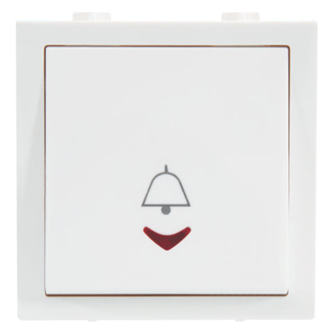 Indoasian Elvira 2Module Bell Push Switch With Indicator 6A 800111 