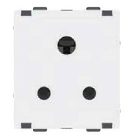 L&T Englaze Power Socket 6A 3Pin With ISI 2M Snow White CB92602CW06 