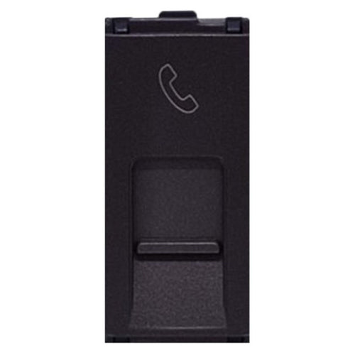 L&T Englaze Twin RJ 11 Socket With Shutter 1M Mountain Grey CB92201TM11 