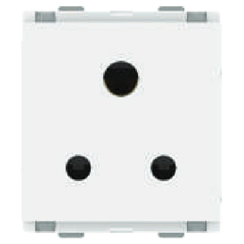L&T Entice Socket 6A 3Pin With ISI 2M White CB91602CW06 