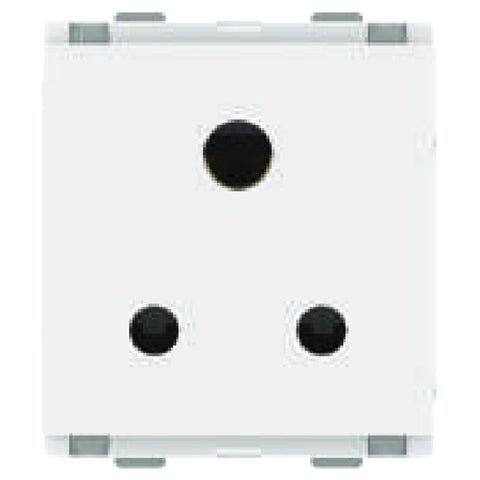 L&T Entice Socket 6A 3Pin With ISI 2M White CB91602CW06 