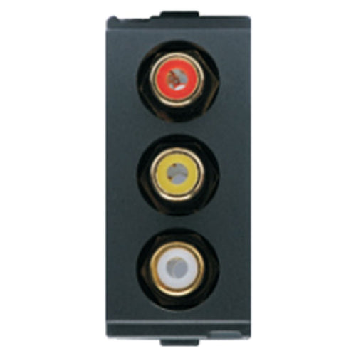 L&T Entice RCA Connector 1M Charcoal Grey CB91201TG00 