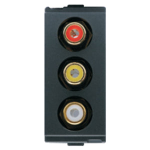 L&T Entice RCA Connector 1M Charcoal Grey CB91201TG00 