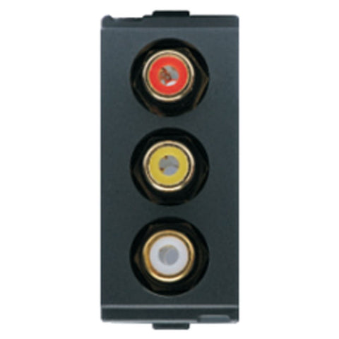 L&T Entice RCA Connector 1M Charcoal Grey CB91201TG00 