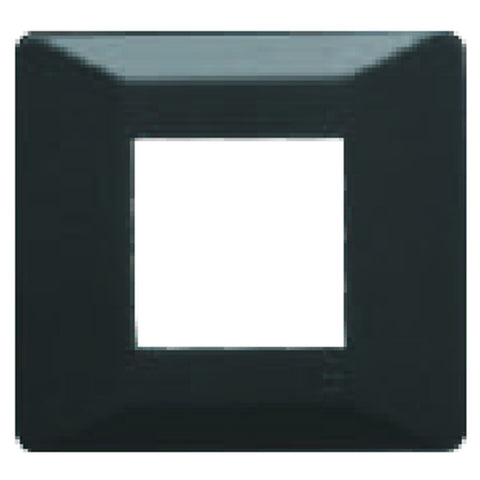 L&T Entice Cover Plate Without Grid Frame Vivid Shades Charcoal Grey 1-18Module 
