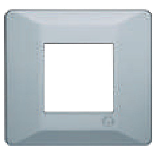 L&T Entice Cover Plate Without Grid Frame Vivid Shades Ice Silver 1-18Module 