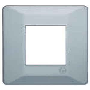 L&T Entice Cover Plate Without Grid Frame Vivid Shades Ice Silver 1-18Module 