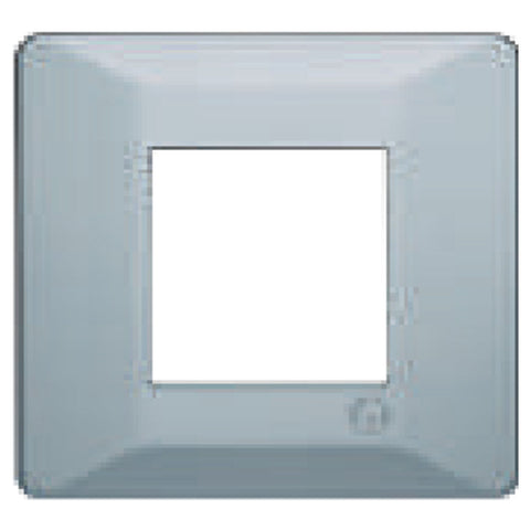 L&T Entice Cover Plate Without Grid Frame Vivid Shades Ice Silver 1-18Module 