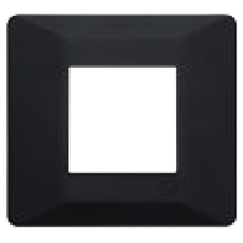 L&T Entice Cover Plate Without Grid Frame Vivid Shades Black Beauty 1-18Module 