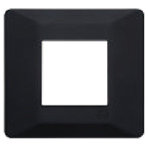 L&T Entice Cover Plate Without Grid Frame Vivid Shades Black Beauty 1-18Module 