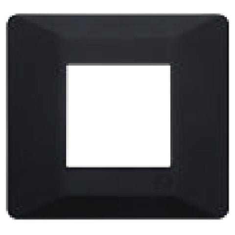 L&T Entice Cover Plate Without Grid Frame Vivid Shades Black Beauty 1-18Module 