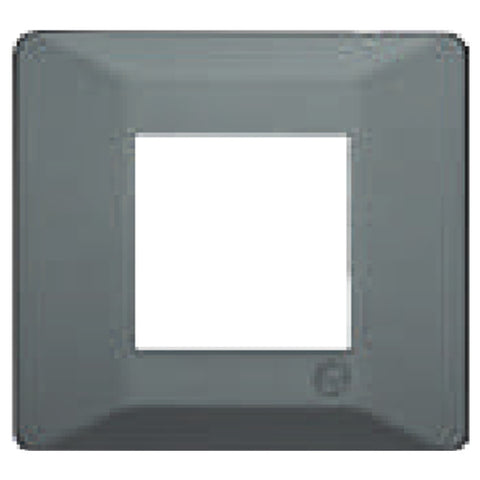 L&T Entice Cover Plate Without Grid Frame Vibrant Shades Metallic Grey 1-18Module 