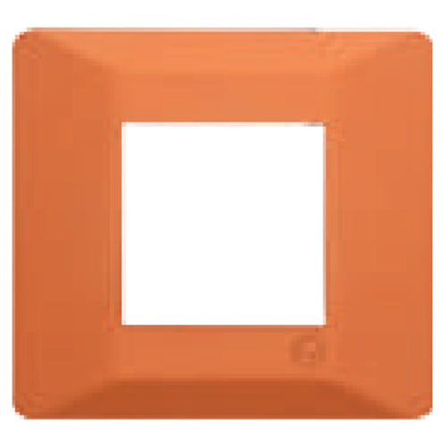 L&T Entice Cover Plate Without Grid Frame Vibrant Shades Firestorm Orange 1-18Module 