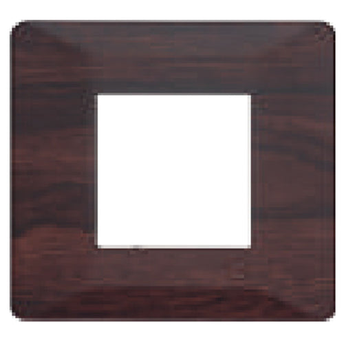 L&T Entice Cover Plate Without Grid Frame Wooden Finishes Dark Chocolate Wood 1-18Module 