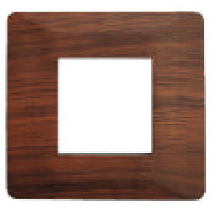L&T Entice Cover Plate Without Grid Frame Wooden Finishes Cinnamon Wood 1-18Module 