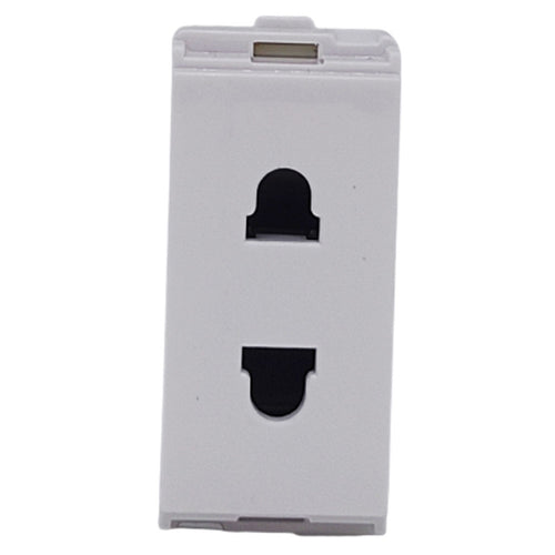 L&T enGem Socket 6A 2Pin Euro Type 1M White CB93101CW06 