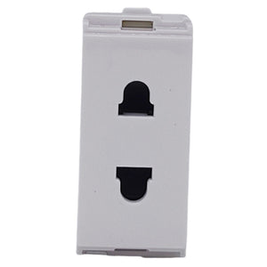 L&T enGem Socket 6A 2Pin Euro Type 1M White CB93101CW06 