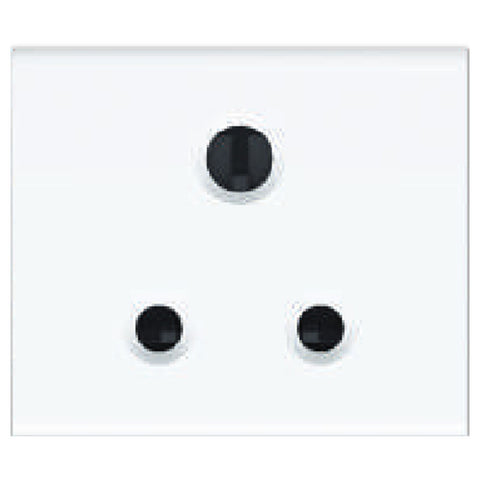 L&T Oris Socket 6A 3Pin With ISI 3M White OC36W06 