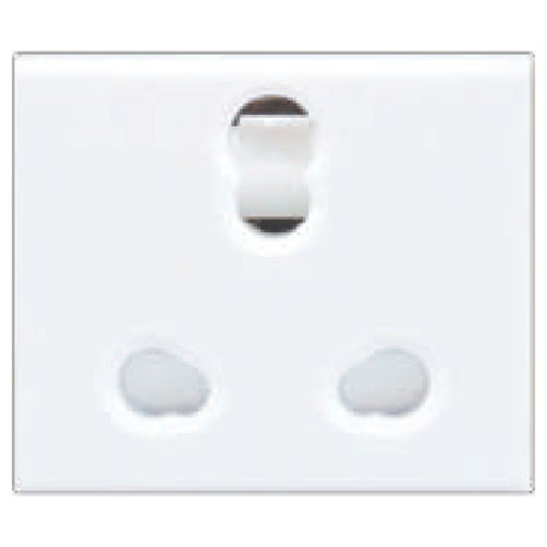L&T Oris Socket 6A/16A 3Pin Combi With ISI 3M White OC32W66 