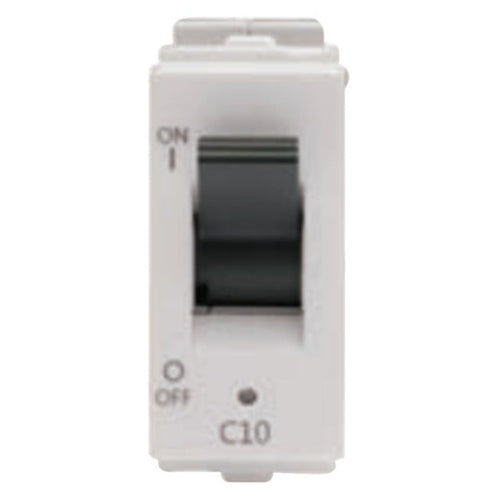 L&T Englaze Single Pole Mini MCB With LED Indicator 3 kA 1M Snow White 