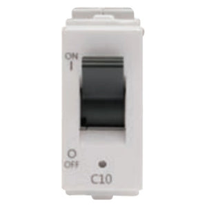 L&T Englaze Single Pole Mini MCB With LED Indicator 3 kA 1M Snow White 
