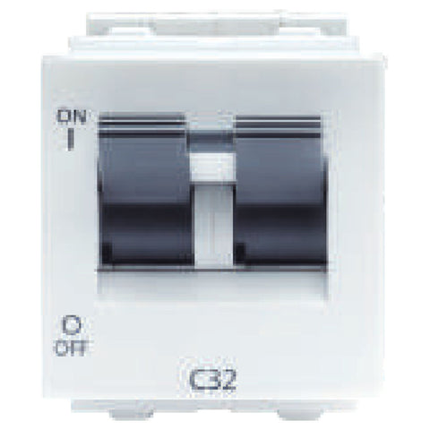 L&T enGem Double Pole Mini MCB 3 kA 2M White 