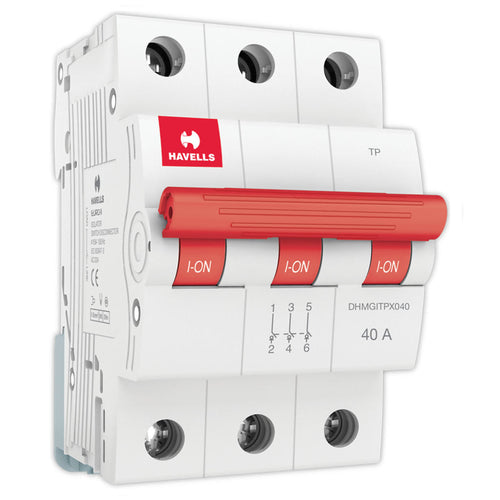 Havells MCB Isolator With Switching Device Three Pole 40A DHMGITPX040 