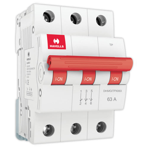 Havells MCB Isolator With Switching Device Three Pole 63A DHMGITPX063 