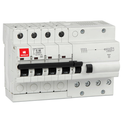 Havells TPN RCBO Four Pole 300 mA 32A DHBMACTN8300032 