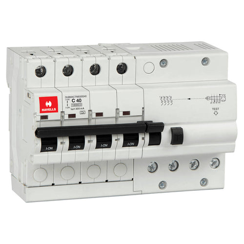 Havells TPN RCBO Four Pole 300 mA 40A DHBMACTN8300032 