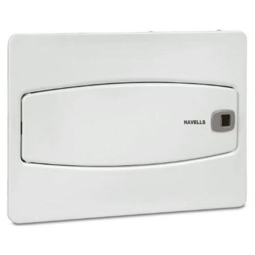 Havells QVE Plus SPN Distribution Board Double Door 6 Way Super White DHDMSHODOW06 