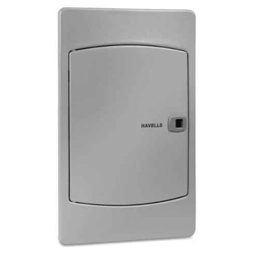 Havells QVE Plus TPN Distribution Board Double Door 4 Way Mineral Grey DHDMTHODDW04 