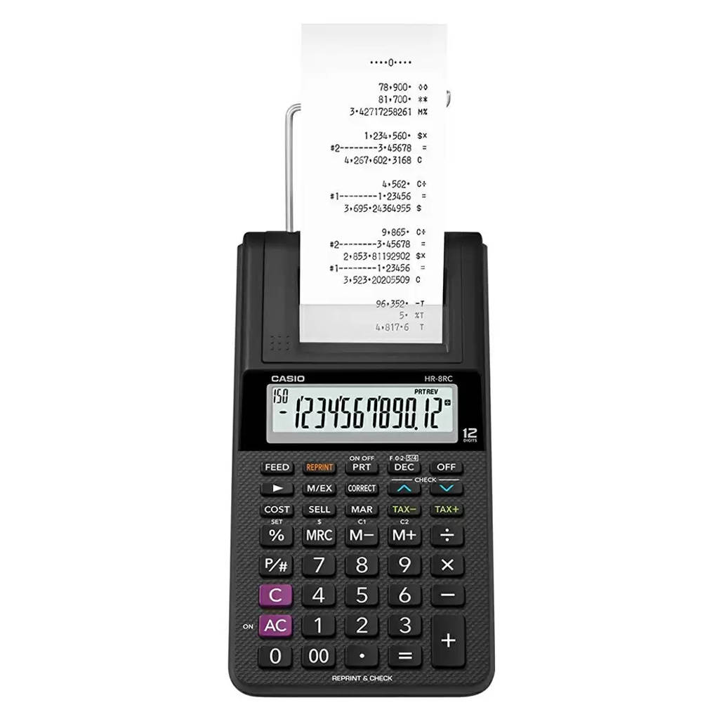 Casio Printing Calculator For Shop With 2 Color Print & Reprint HR-8RC D21
