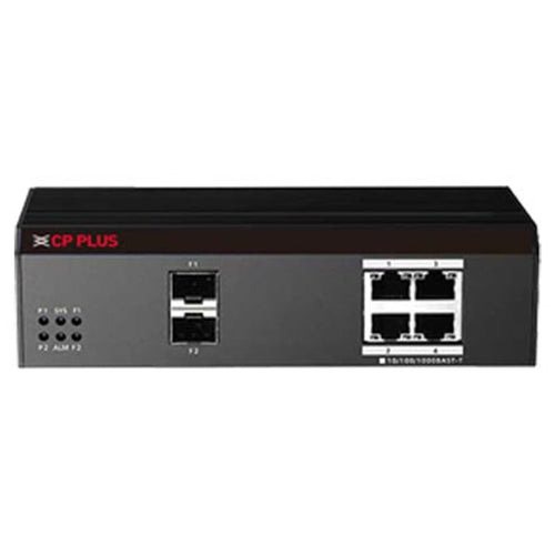 CP Plus PoE Switch With 2 Gigabit Fiber 4 Port CP-ANW-GPI4F2-46 