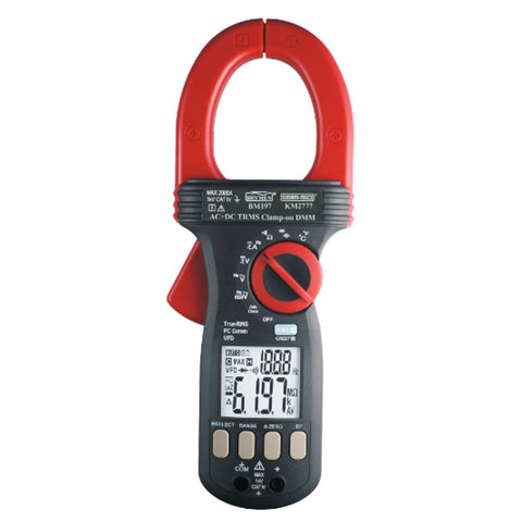 Kusam-meco TRMS Clamp-On Multimeter With VFD,EF Detection KM 2777 