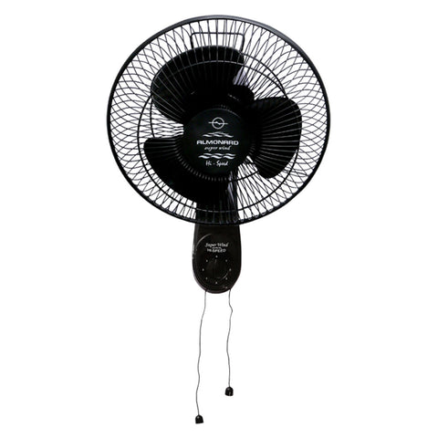 Almonard Super Wind High Speed Wall Fan 12Inch 300mm Black 