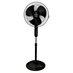 Almonard Super Wind High Speed Pedestal Fan 16Inch 400mm Black 