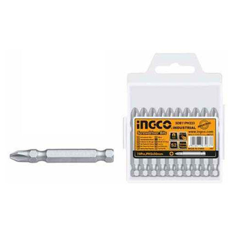 Ingco Magnetic Screwdriver Bit 50mm 10Pcs/Set SDB11PH223 