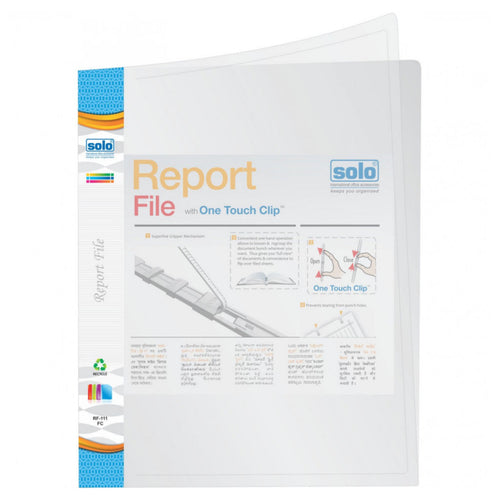 Solo Report File Super Line Transparent White F/C RF111 