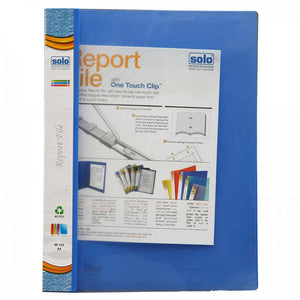 Solo Report File With Transparent Top Blue A4 RF102 