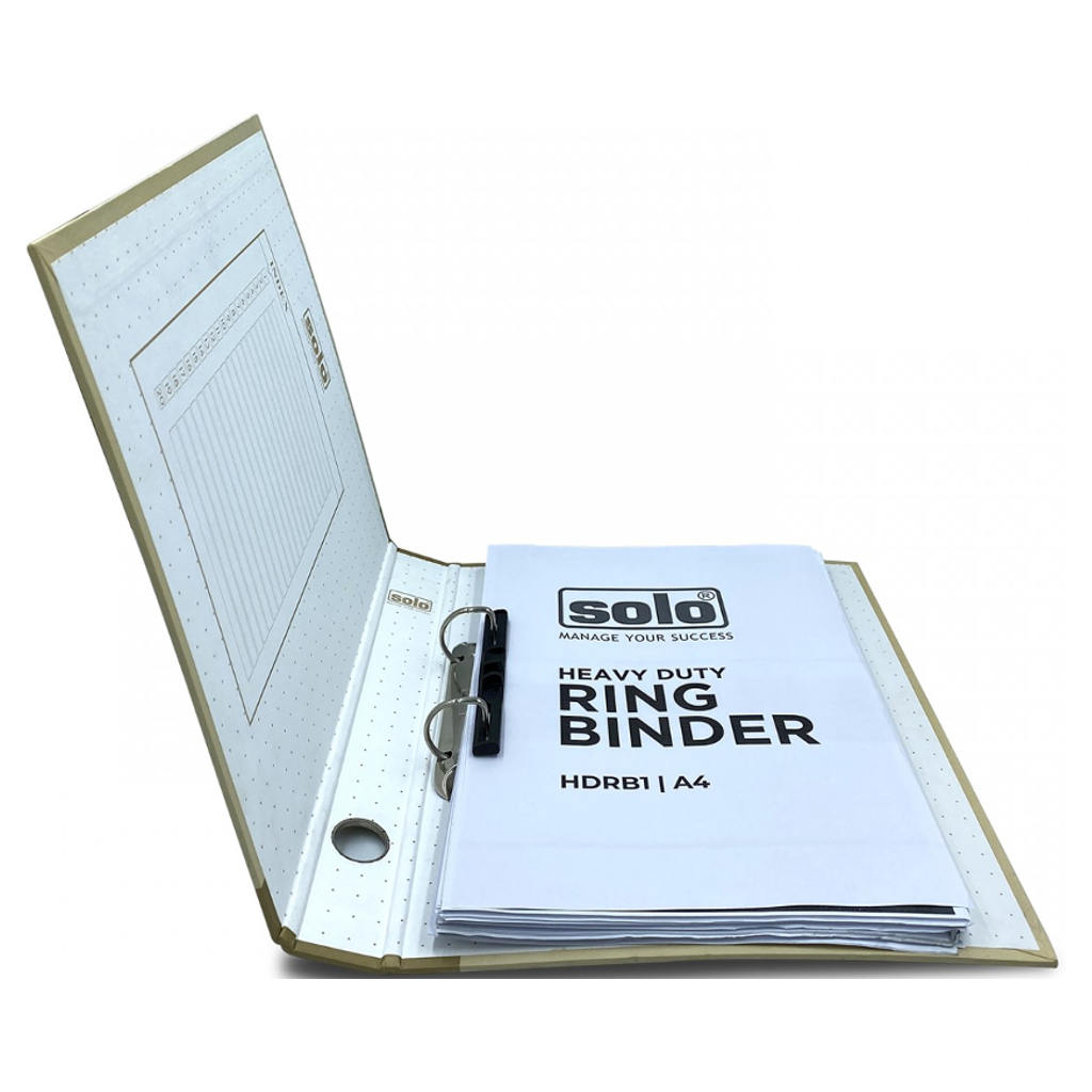 Solo Heavy Duty Ring Binder Brown A4 HDRB1