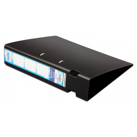 Buy Solo Index Box File With Polymer Plastic Sheet Wave Black F/C XC515 ...