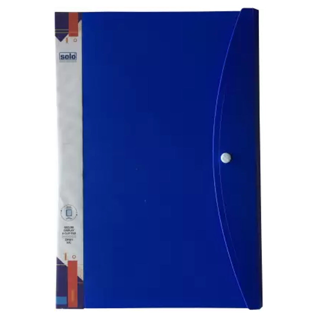 Solo Secure Display And Clip File Blue F/C DFB11 