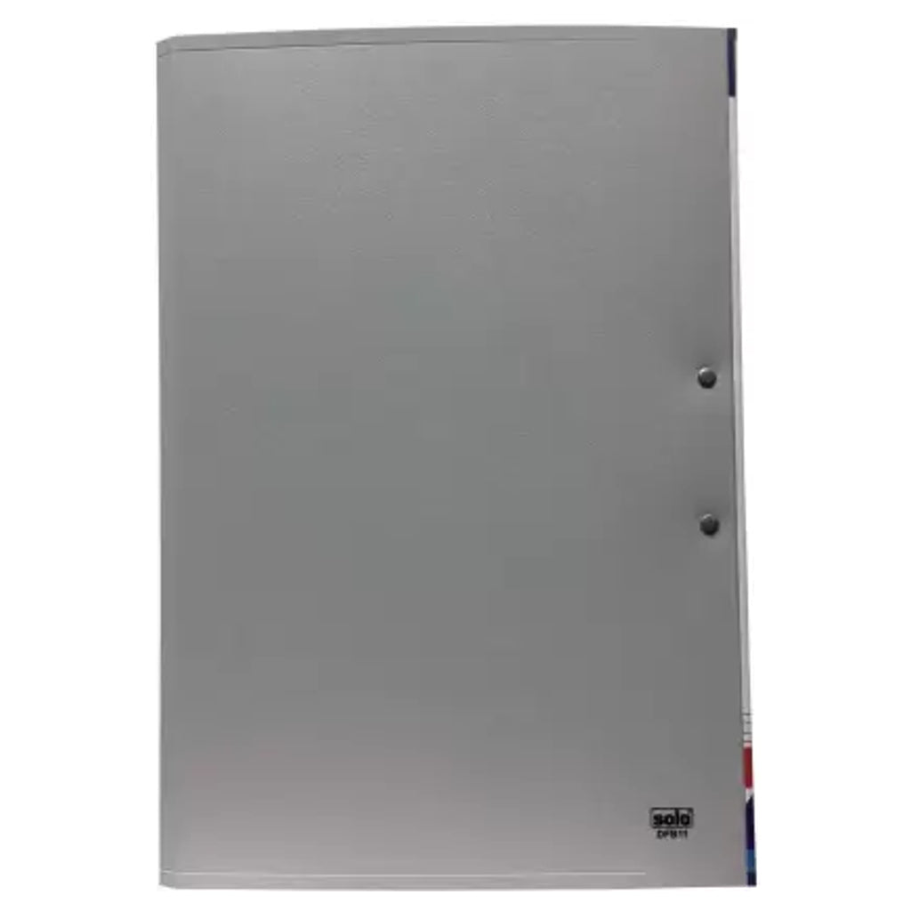 Solo Secure Display And Clip File Grey F/C DFB11