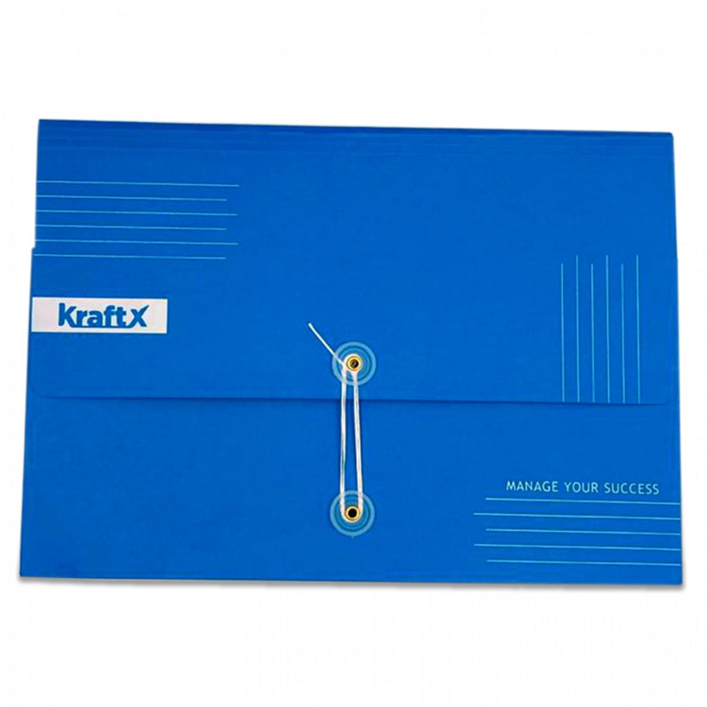 Solo Kraftx Document Bag With String Closure Paper Blue A4 KB118