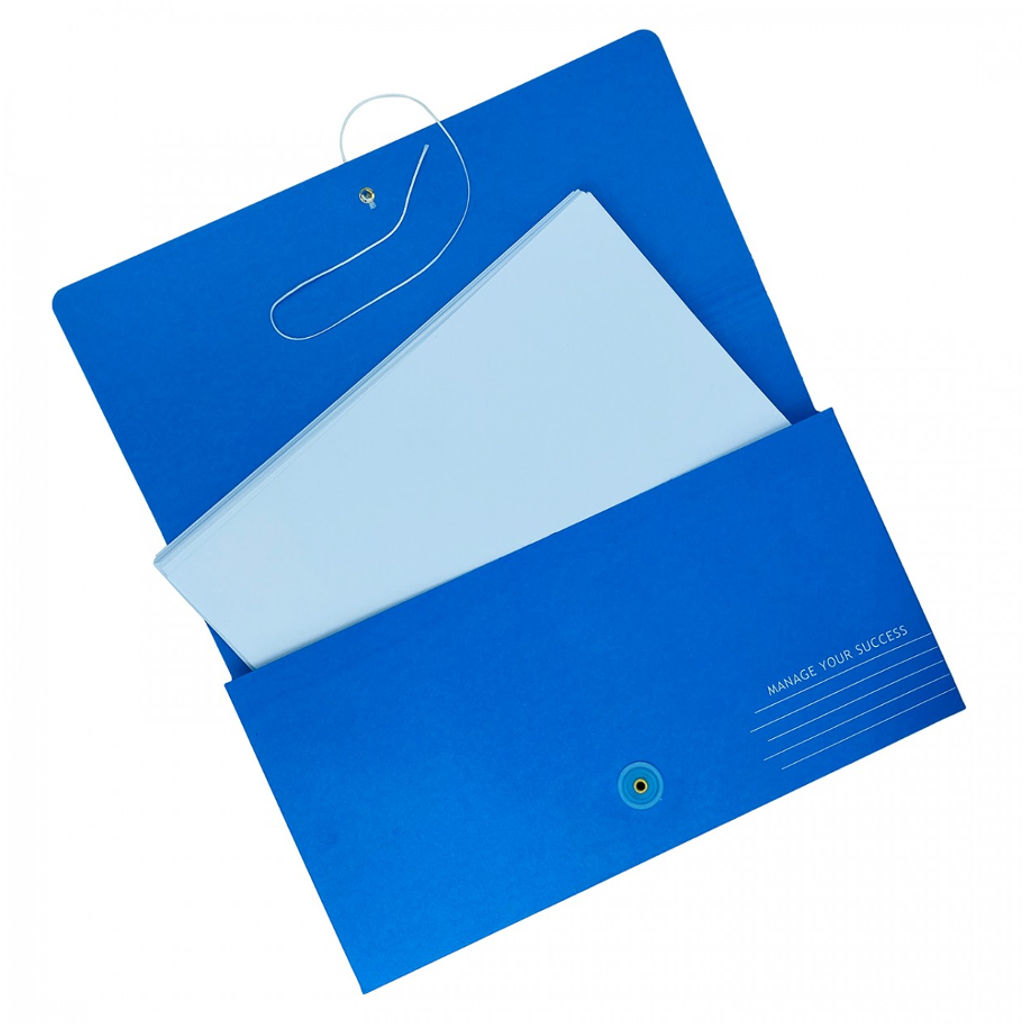 Solo Kraftx Document Bag With String Closure Paper Blue A4 KB118
