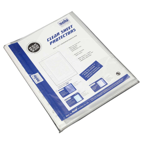 Solo Sheet Protector With Silver 150 Microns Clear A4 SP102 